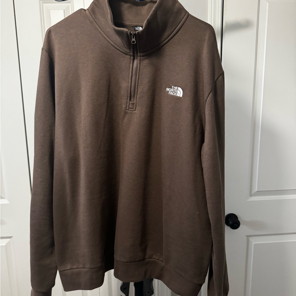 The North Face Men's Brown Half-Zip Pullover